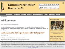 Tablet Screenshot of kammerorchester-kaarst.de